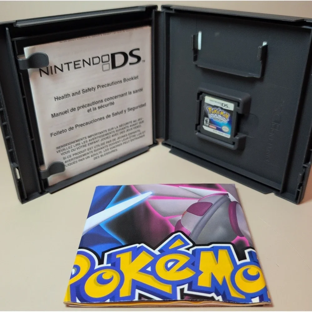 Pokemon Diamond Version Nintendo DS CIB Complete Authentic Poster Manual Insert
